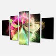 thumbnail image 2 of Large Circle with Yellow Curves - Floral Canvas Art Print, 2 of 3