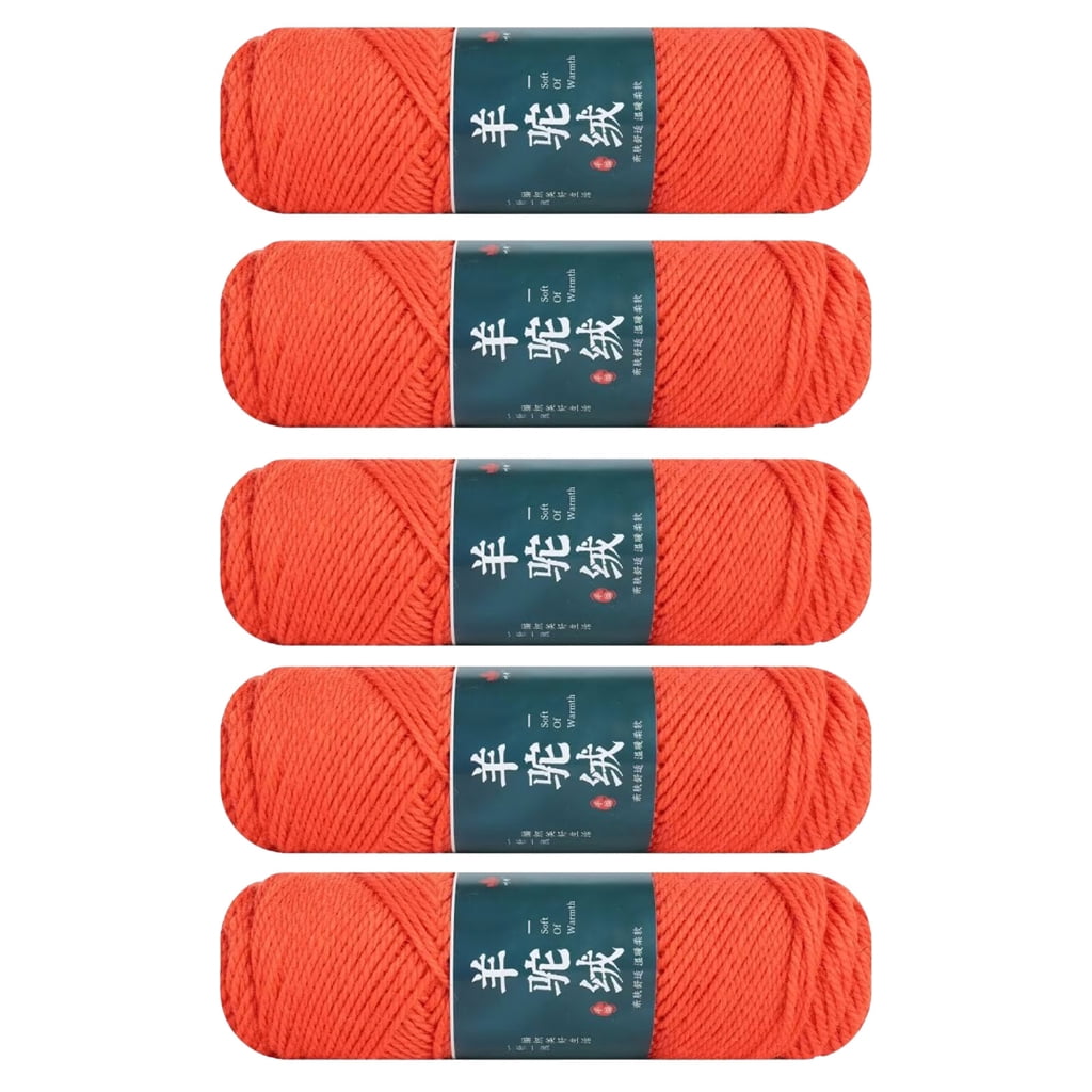 5Pieces Wool Yarn Wool Yarn Fine Fibers Soft Crochet Yarn For Beginner Adult Knitting Rugs Sweater Scarves Hat