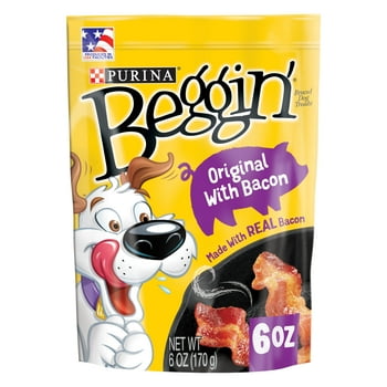 Purina Beggin' Original with Bacon Treats for Dogs, 6 oz Pouch