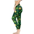 thumbnail image 3 of DISNIMOSt. Patrick's Day Workout Leggings for Women, Lucky Leaf Beer Printed Yoga Pants High Waist Yoga Ankle Pants Comfy Ankle Length Leggings for Yoga Gym, Green, XL, 3 of 6