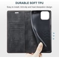 thumbnail image 4 of KONEE Phone Case Compatible with Samsung Galaxy A22 5G,Leather Case PU Leather Flip Phone Case with [Card Slot] [Stand Function], Foldable Phone Case for Samsung Galaxy A22 5G Case - Black, 4 of 8