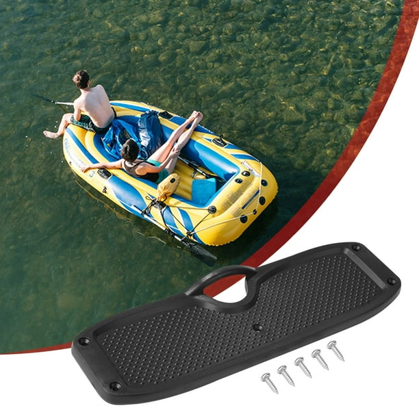 Peggybuy Black Transom Plate for Inflatable Boat Rubber Dingy Yacht Fishing  Accessories 