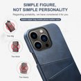 thumbnail image 3 of Jiahe For iPhone 14 Pro Max,Slim Hybrid Shockproof Card Holder  PU Leather Case Cover,Blue, 3 of 7