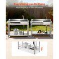 thumbnail image 3 of KFFKFF Stainless Steel Utility Sink, Free Standing Single Bowl Commercial Kitchen Sink with Faucet, Utility Left Basin Workbench with Hot & Cold Water Pipe, 3 of 9