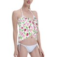 thumbnail image 4 of KLL Tulips Flowers Print Women's Sarong Coverups Short Bathing Suit Wrap Skirt Beach Wrap Swimsuit Cover Ups, 4 of 6