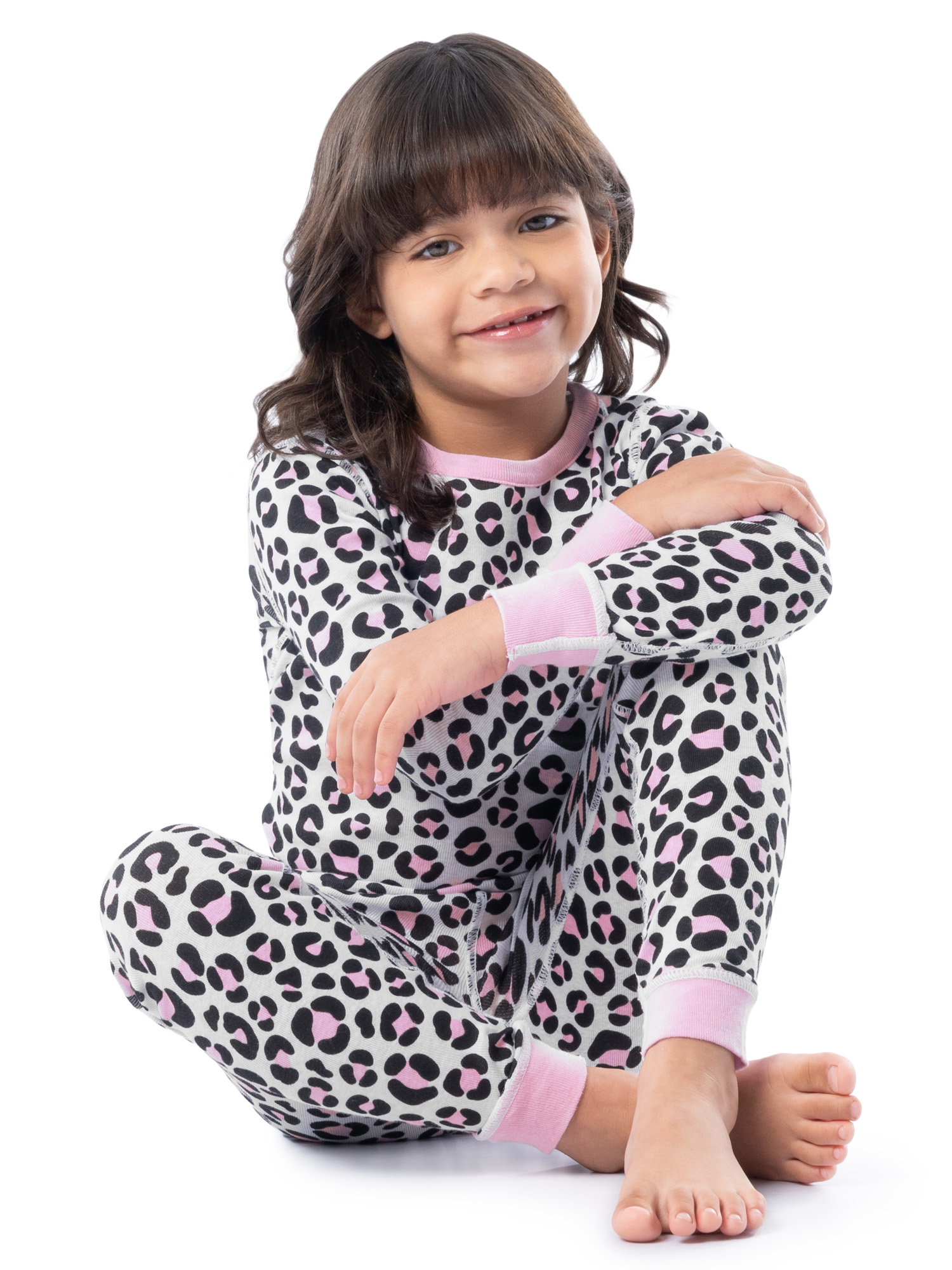 Fruit of the Loom Girl's Snug Fit 100% Cotton Pajama Sets, 4-Piece, Sizes 4-12