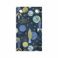 thumbnail image 1 of Rockets Hanging Pocket Organizer, Planets Travel Transport Galaxy Stars Spaceship, Printed Polyester Storage Bag with Pockets, 9" x 16", Mustard Deep Sky Blue, 1 of 2