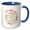 Blue/White, variant on 3drose, a Helix of Colorful Digits of Number Pi on White, Elegant Math Gift, 11oz Magic Transforming Mug