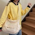 thumbnail image 3 of Bolso Bandolera Casual Y Versátil Pentagrama Nailon Un Hombro Mujer S () Blanco, 3 of 9