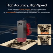 AlgoLaser DIY KIT Laser Engraver with Rotary and Raiser, 5W Output Power Laser Cutter Engraving Machine for Acrylic and Metal, 12000mm/min Laser Engraving Area 15.7x15.7