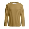 thumbnail image 5 of WTOBBY Men's Round Neck Raglan Long Sleeve T-Shirt Top Casual Everyday Shirt for Men in Comfortable Lightweight Design,Brown L, 5 of 6