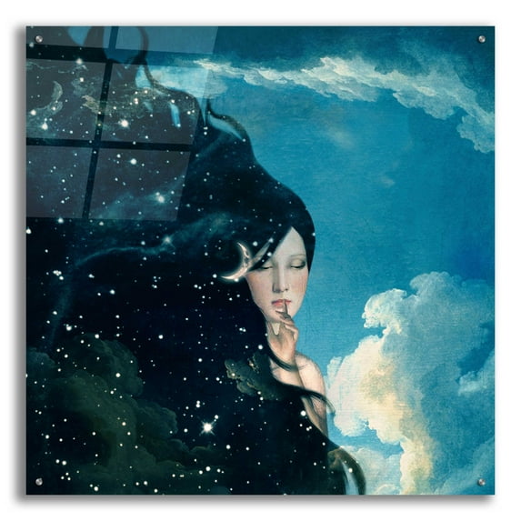 Epic Art 'Lady Night' by Paula Belle Flores, Acrylic Glass Wall Art, 36"x36"