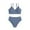 Blue, variant on lnmuld Girls Swimsuit Two Piece Swimsuit Athletic Solid High Waist Bikini Set for Swimming and Beach Play Size:14-16 Years