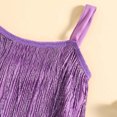thumbnail image 4 of lsirc Kids Girls 1920s Flapper Dress Vintage Sequins Fringe Gatsby Halloween Party Dress up with Feather Headband , Purple, 18-24 Months, 4 of 6
