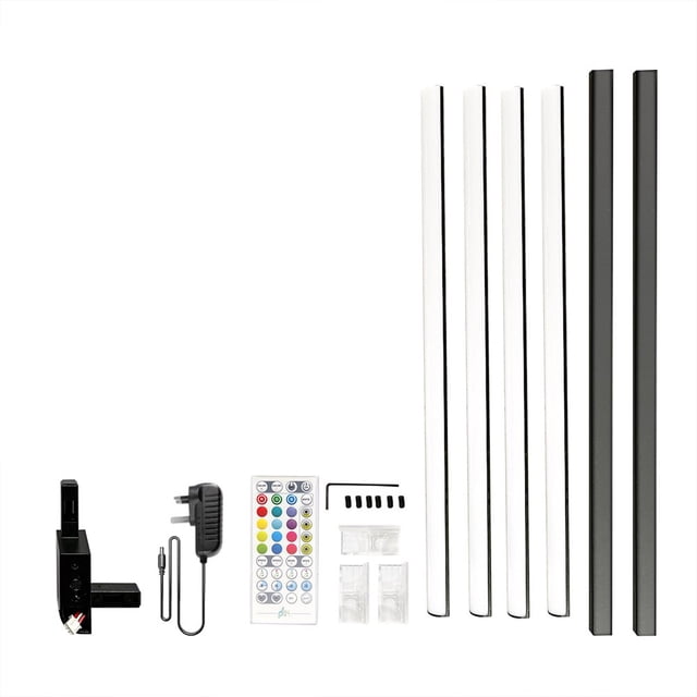 59.1in RGB Corner Light w/16billion Light Colors and 300+ Scenes Modes LED Floor Light Bar 3 Control Methods for Music Sync Timing Dimmable Floor Ambient Light for Living Room Bedroom