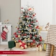 thumbnail image 4 of Costway 4.5 FT Pre-Lit Christmas Tree Snow Flocked Hinged Xmas Decoration with 200 Lights, 4 of 12