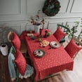 thumbnail image 1 of Mantel temático del festival de vacaciones de la cubierta de la mesa del estampado de oro de la Navidad decoración del hogar, rojo, 4pcs funda de almohada Monstrate HA9102-03B, 1 of 7