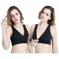 thumbnail image 3 of Women Maternity Nursing Sleep Bra Pregnant Women's Underwear Sleep Bra Postpartum Cross Breastfeeding Bra Cotton Breastfeeding Bralette, 3 of 7