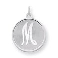 thumbnail image 1 of 925 Sterling Silver Dainty Letter M Initiale Nom Monogramme Collier Pendentif Pendentif, 1 of 6