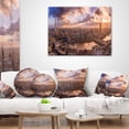 thumbnail image 4 of Designart Sunset through Clouds in London - Photography Throw Pillow - 18x18, 4 of 5