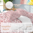 thumbnail image 2 of Red Bedding Duvet Cover Set King Size 4 Pieces Cycling Pattern People Animal Plant Soft Twill Plush Quilt Cover, Include 1 Duvet Cover 1 Flat Sheet And 2 Pillow, 2 of 7