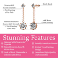 thumbnail image 2 of Cate & Chloe Jessie Lively 18k Rose Gold Plated Drop Earrings with Swarovski Crystals for Women, 2 of 7