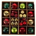 thumbnail image 4 of Colorful Christmas Decor Plastic Christmas Baubles Festive Decoration For Christmas Tree Ornaments 3cm-6cm Round Reusable 44Pcs, 4 of 5