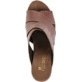 thumbnail image 4 of White Mountain Womens Alive Faux Leather Criss-Cross Front Slide Sandals, 4 of 6