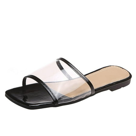 

Youmylove Women Slide Slippers Smmer Fashion Casual Transparent Flat Slippers Sandals Stylish Female Cozy Daily Walking