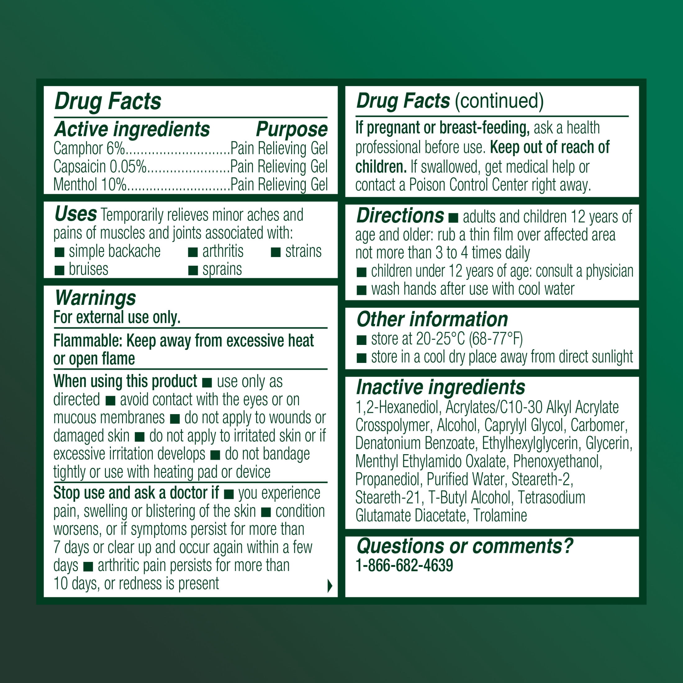 Biofreeze Triple Target Muscle & Arthritis Pain Relief Roll‑On with Menthol, Camphor & Capsaicin, 2.5 fl oz
