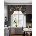 thumbnail image 4 of Forest Deer Kitchen Swag Valances for Windows, Farmhouse Vintage River Elk Swag Valances Curtains for Living Room, Rod Pocket Window Treatments for Bathroom, Bedroom, Cafe, 56"x36", 4 of 6