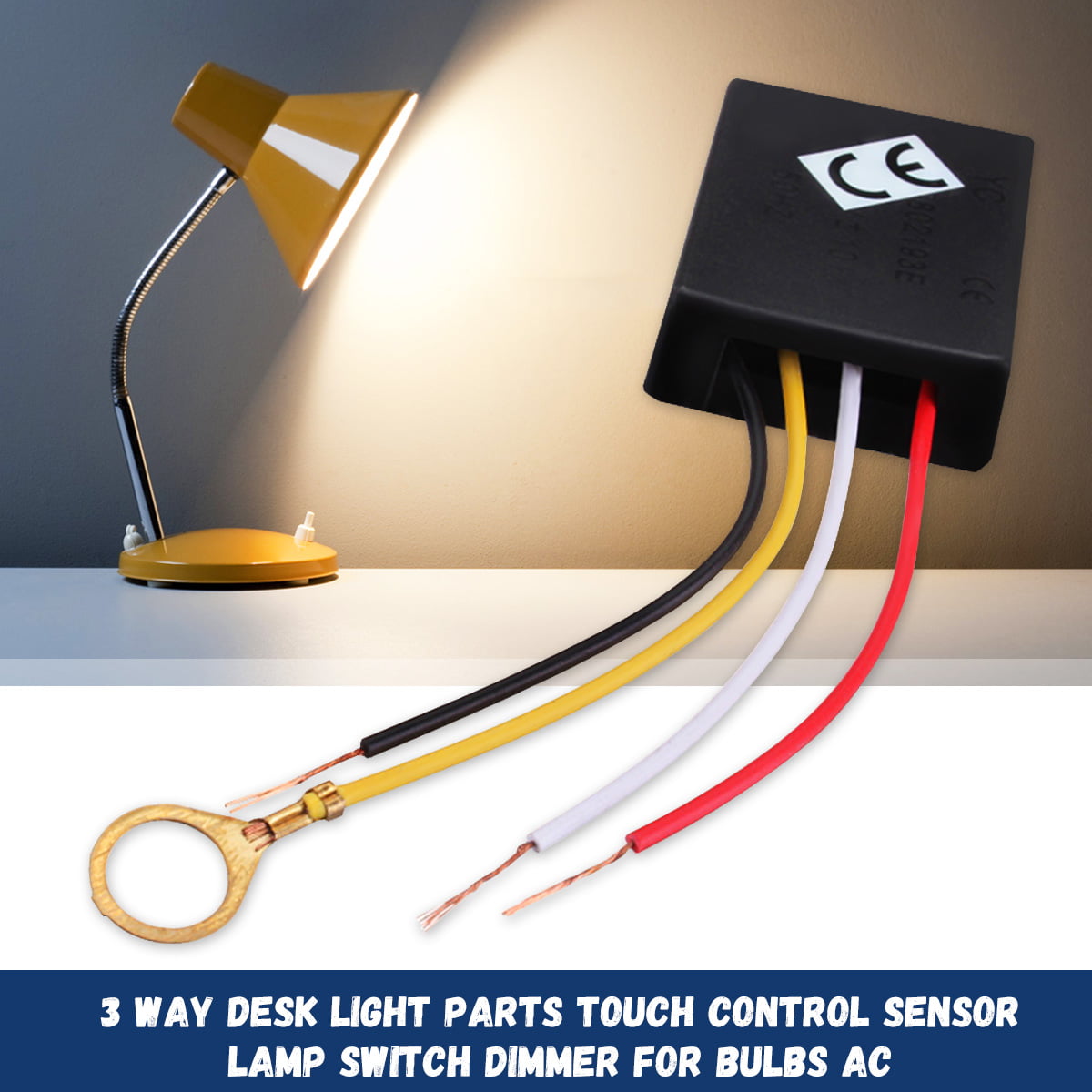 5 Pièces AC 220V 3 Way Touch Control Sensor Switch Dimmer Lamp Lampes de Burea Ils 