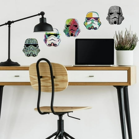 Star Wars Artistic Stormtrooper Heads Peel and Stick Wall Decals