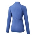 thumbnail image 2 of Women's Zipper Long Sleeve Sports Fitness Tops Shirts Yoga Training Quick-Drying Clothes T-Shirt Sweater Tops Sweatershirts,Blue,XL, 2 of 3