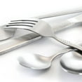 thumbnail image 4 of MegaChef Cravat 20 Piece Flatware Utensil Set, Stainless Steel Silverware Metal Service for 4 in Matte Silver, 4 of 5