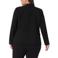 thumbnail image 4 of DARING DIVA Women's Plus Notched Lapel Long Sleeve Office Work Blazer Jacket 2X Black, 4 of 6