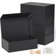 thumbnail image 1 of Paquete de 5 cajas de regalo negras, caja de regalo para regalos con tapas, cierre magnético, rectangular, plegable, para boda, Navidad, Halloween, regalo de cumpleaños, 1 of 4