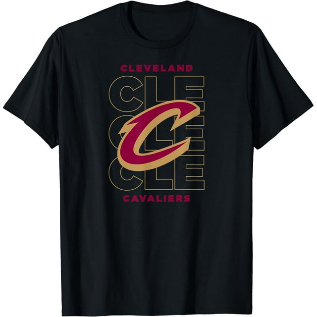 T-Shirt Logo Ville Empilée Cleveland Cavaliers - comme sur l'Image - 4TG