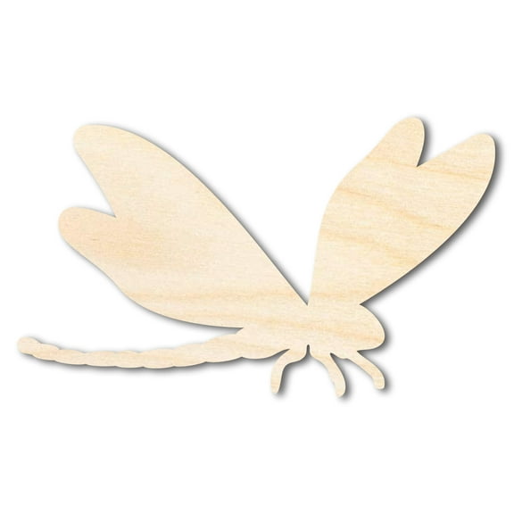 Unfinished Wood Dragonfly Silhouette - up to 46" DIY 7" / 1/4"