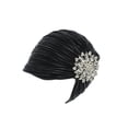thumbnail image 1 of braveheart Turban pour Femmes Broche en Alliage Bonnet Couvre-Chef à la Mode Noir 58cm, 1 of 6