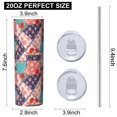 thumbnail image 3 of Pioneer Flower Floral Print Pattern 20oz Skinny Tumbler with Straw & Lid, Double Wall Vacuum Insulated Cup, Leak-Proof, Cup Holder Friendly, Hot 6H Cold 12H, 3 of 6