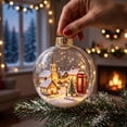 thumbnail image 5 of JHRGJIO Glowing Christmas Story Ornament, Light-Up Mini Holiday Scene Accent, Warm LED Light for Home Display Christmas Decorations Winter Decor Tabletop Decoration, 5 of 6