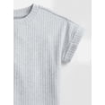 thumbnail image 3 of Wonder Nation Girls' Ribbed Knit Top with Short Sleeves, Sizes 4-18 & Plus, 3 of 3
