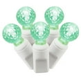 thumbnail image 1 of Vickerman X4W9104 LED White Wire G12 End Connecting 4 in. Spacing 34 ft. Long Light Set with Green Lights, 1 of 3
