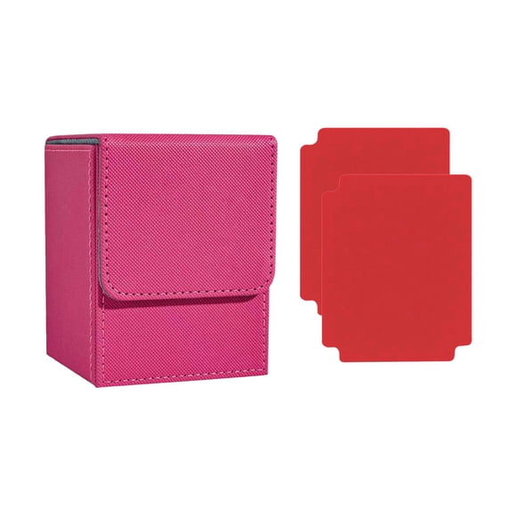 S SERENABLE Boîte pour Jeu de Cartes Étui pour Jeu de Cartes Jeu de Collection avec Séparateurs Boîte de Rangement pour Cartes Rouge Rose