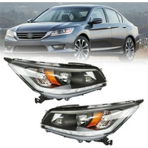 OTTULUR A Pair Headlight Assembly Replacement for Honda Accord 2013 2014 2015 DRL Headlights Set Driver ＆ Passenger Side HO2502156