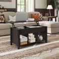 thumbnail image 2 of Coffee Table, Lift Top Coffee Table w/Hidden Storage Compartment & Lower 3 Cube Open Shelves, Lift Tabletop Center Tables for Living Room/Reception Room/Office, 2 of 18