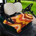 thumbnail image 2 of Golf Cart Seat Covers for 2 Seater,Orange Brown Microfiber Cart Seat Towel Blanket,Modern Farmhouse Abstract Patterned Art Absorbent Breathable Non Slip Bench Seats Protector for Golf Course 51"x31", 2 of 9