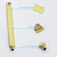 thumbnail image 5 of Shower system, 12" (approx. 30.5 cm) rain shower head and handheld spray bathroom shower unit with brass valve and wall trim kit Gold, 5 of 7