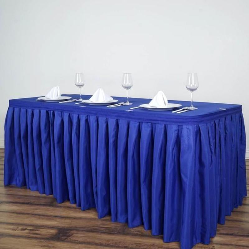 14 feet x 29" Polyester Banquet Table Skirt Wedding Trade Show Buffet Linens 